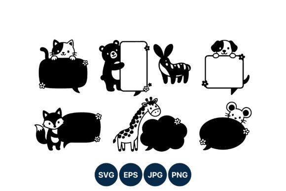Animal Speech Bubble Vector Review for Embroidery