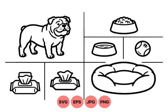 Bulldog Pet Accessories Clipart Review