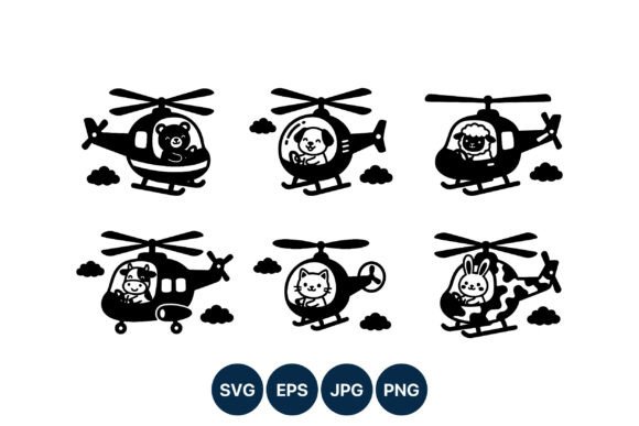Cute Animal Helicopter Vector Art Review