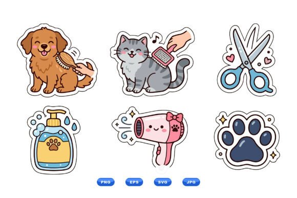 Cute Pet Grooming Stickers Review