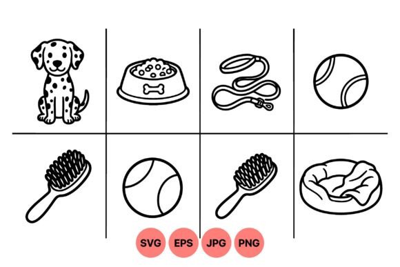 Cute Puppy Pet Care Icons Review