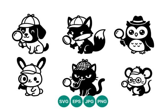 Detective Animal Vector Set Review