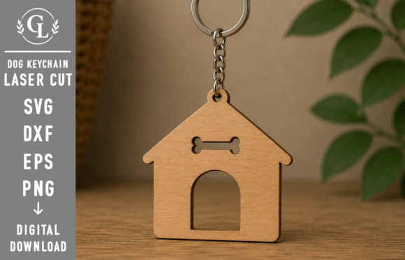 Dog Keychain Laser Cut SVG Design Review