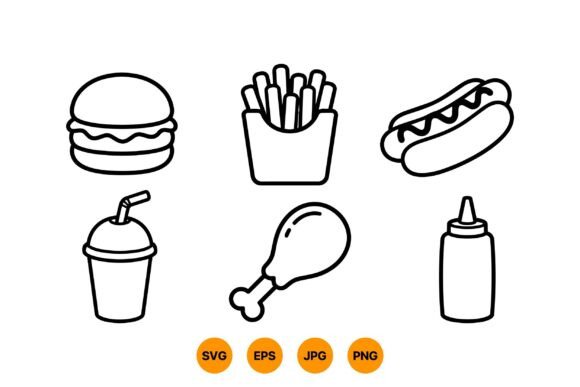 Fast Food Icon Clipart Set Review