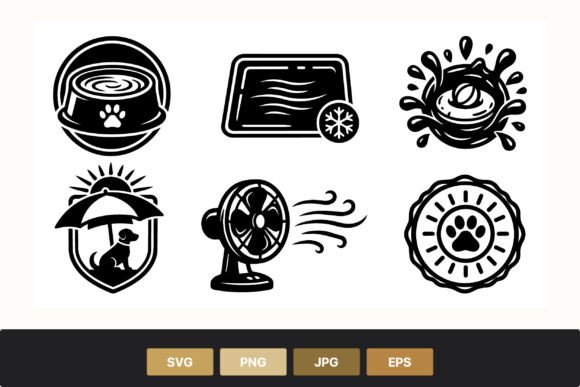 Pet Care Black and White Icons Set Review