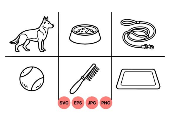 Pet Care Clipart Line Art Set Review