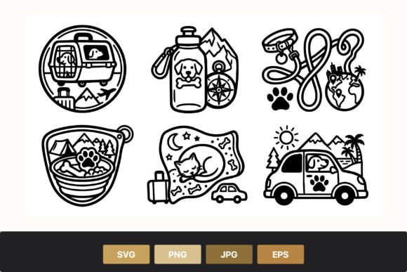 Pet Travel Line Art Icons Review