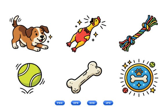Playful Puppy Toy Clipart Set Review