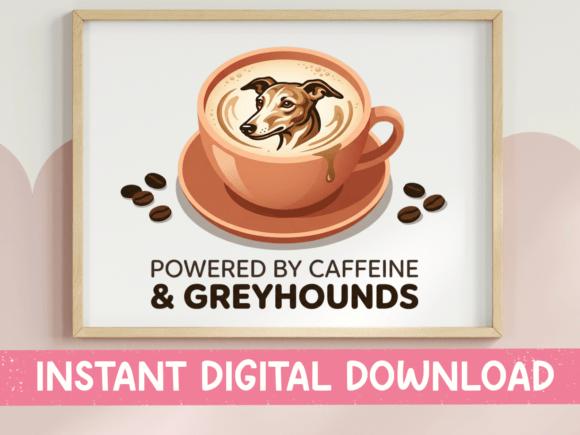 Powered by Caffeine and Greyhounds Embroidery Review