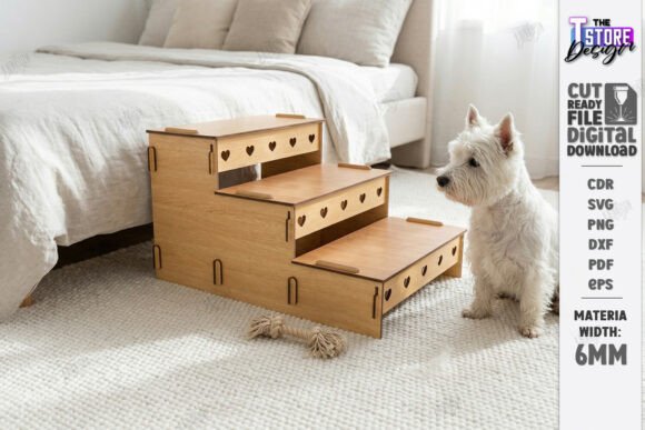 Wooden Pet Stairs Laser Cut Design Review
